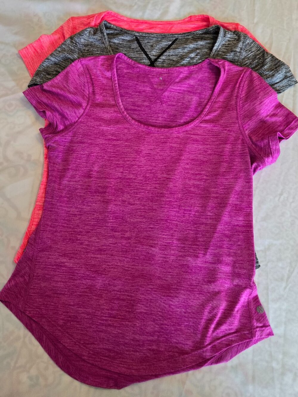 Set of 3 Quick Dry Workout Tops - Size S
